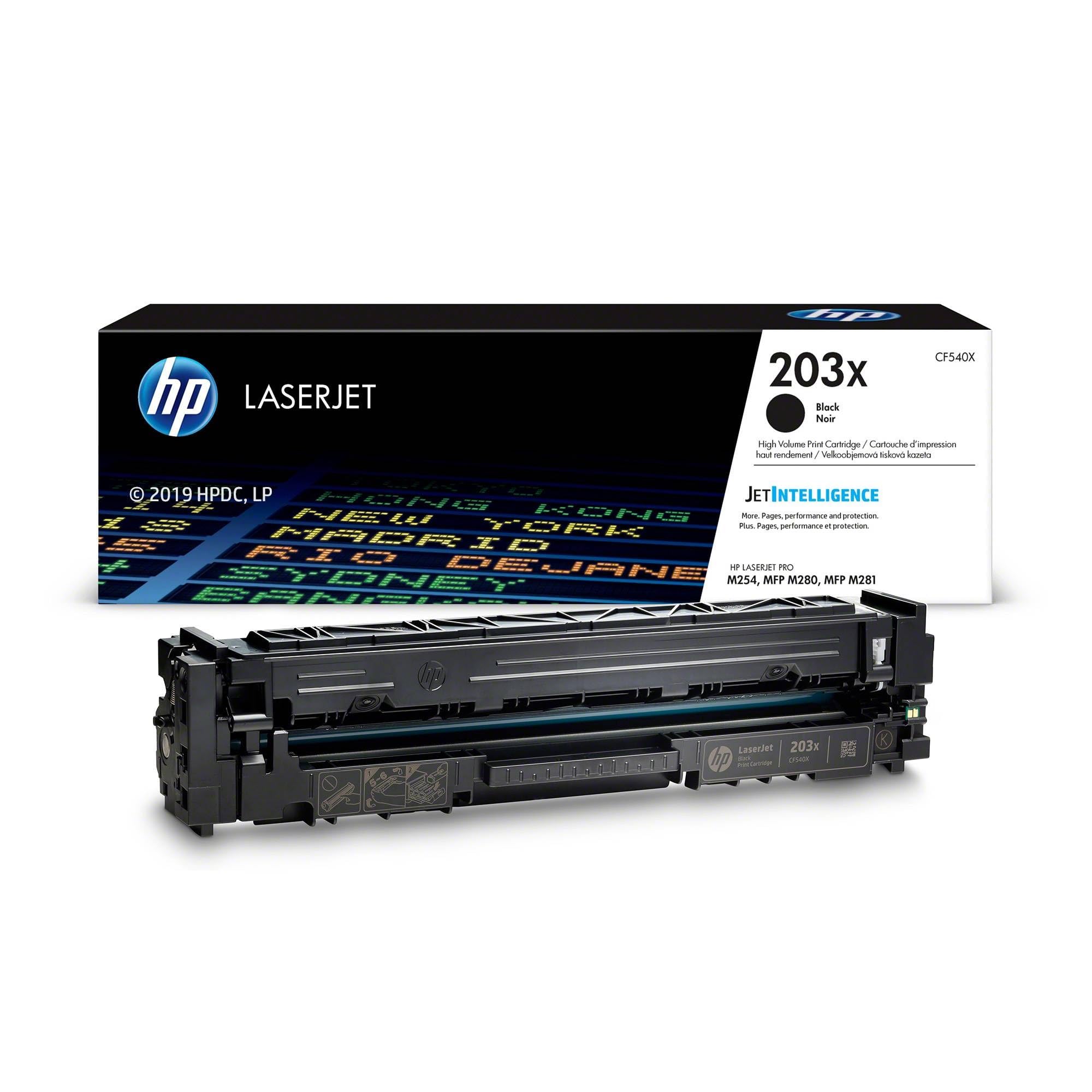 HP 203X CF540X, Cartuccia Toner Originale HP da 3200 Pagine, Compatibile con le Stampanti HP Color LaserJet Pro M254, MFP M280, MFP M281, Nero