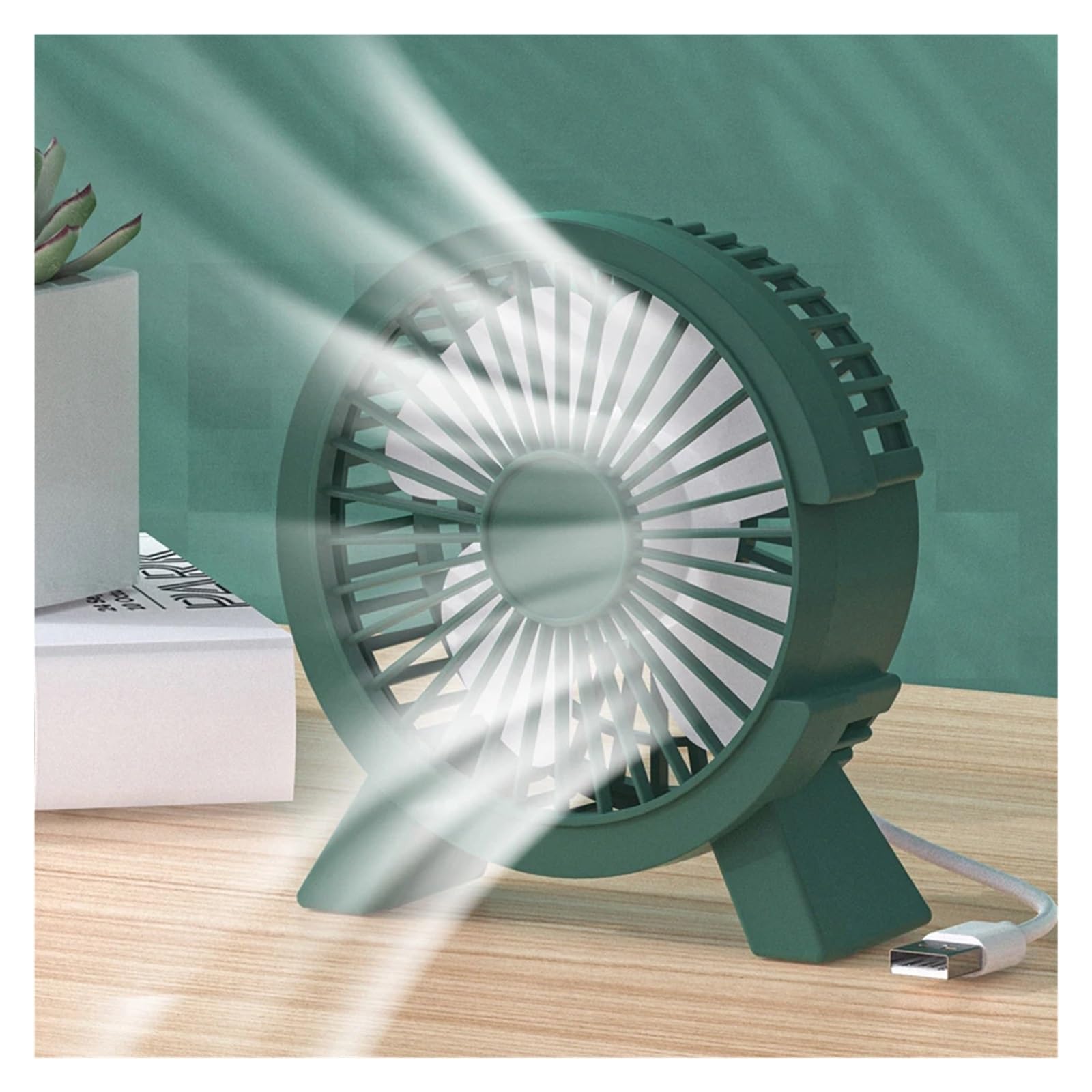 Feng Shui, Ventilatore Portatile Ventilatore Elettrico Portatile da 4 Pollici Ingresso USB Ventilatore da Tavolo Mini Ventilatore da Tavolo Raffreddatore d'Aria Muto Estivo Connessione PC per casa