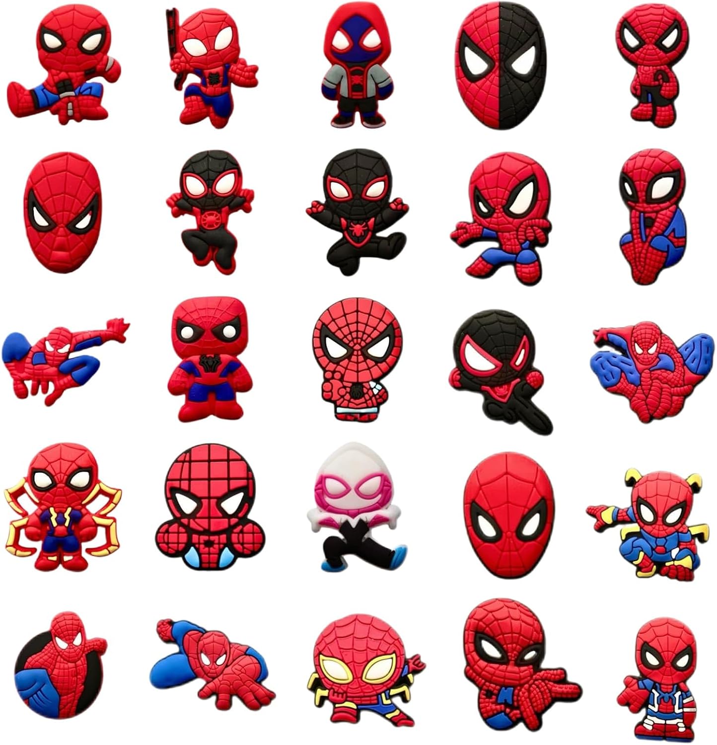 25Pcs Spider Shoe Decoration Charms for Croc Clog Sandals,Cute Shoe Accessories Charms