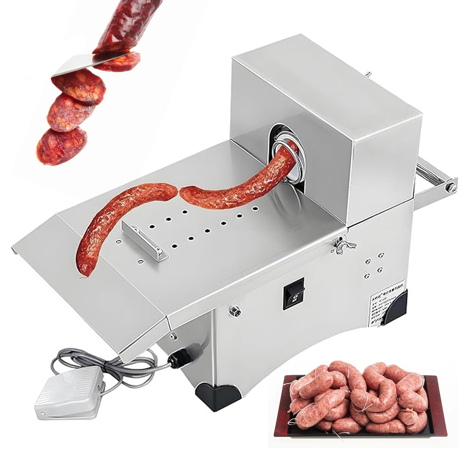 Macchina del linker della salsiccia, attrezzatura vincolante di reggiatura dell'acciaio inossidabile per la casa, i ristoranti e la lavorazione dei prodotti alimentari, diametro massimo 50mm