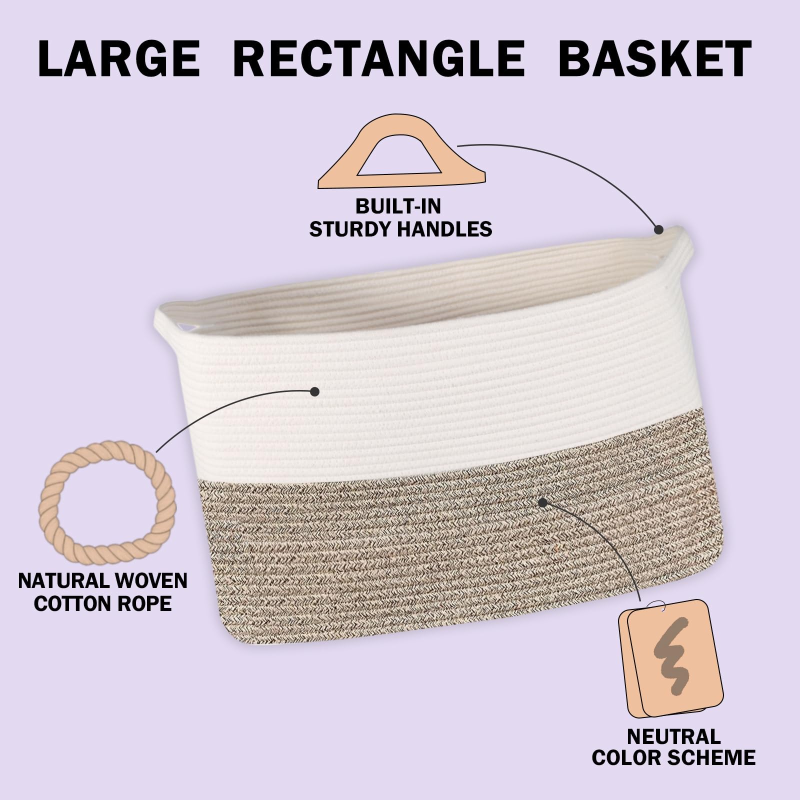 Extra Large Rope Basket, 22.8