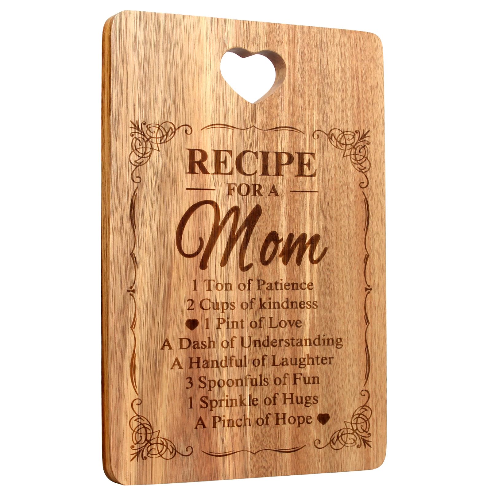 Gifts for Mom from Daughter Son Wooden Cheese Charcuterie Boards Cute Mother's Day Birthday Presents to Mom Unique Christmas Decor Kitchen Gift for Mum Wood Cutting Board Mummy Xmas Present