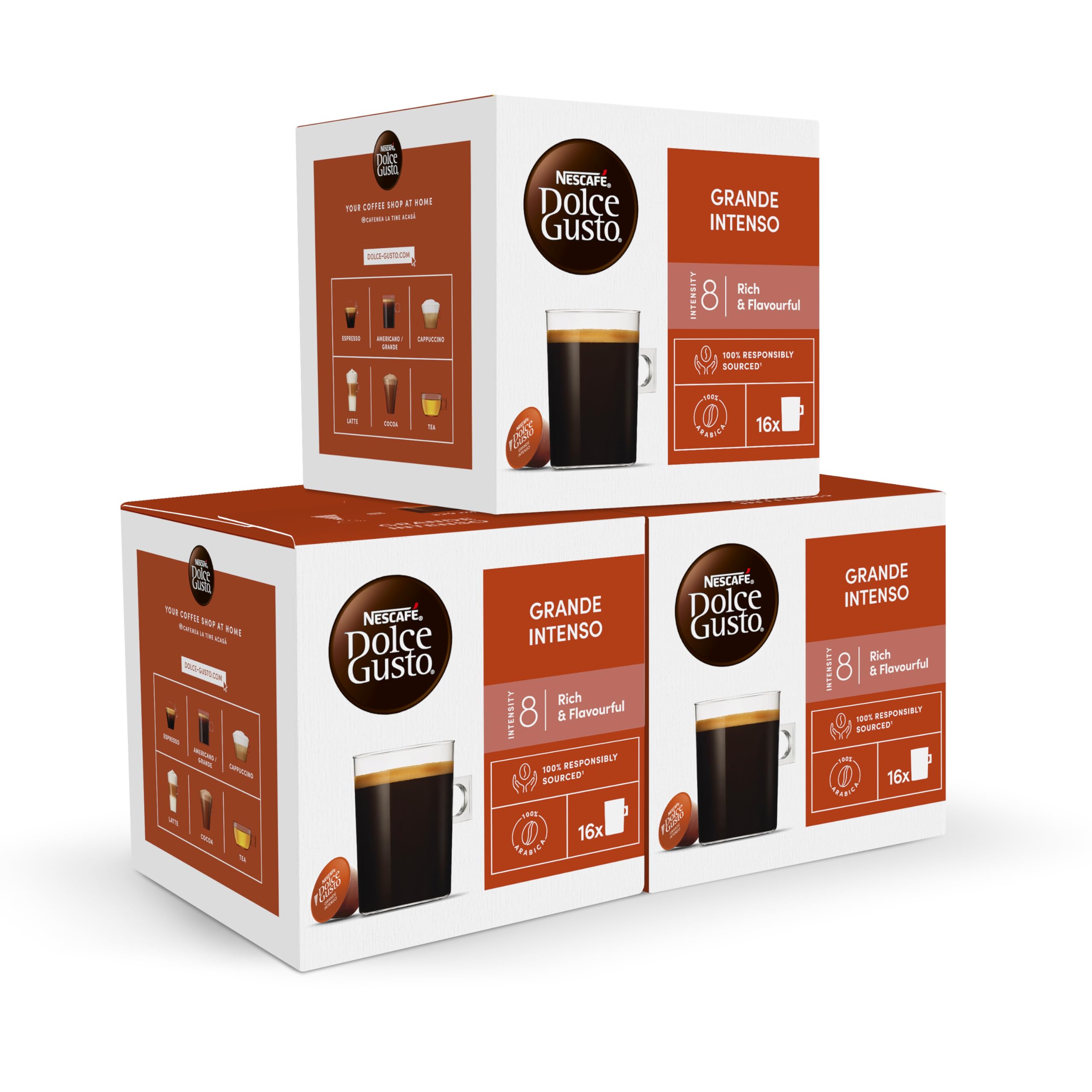 NESCAFÉ Dolce Gusto Café Grande intenso - Cápsulas de Café Americano Grande, 48 sztuk
