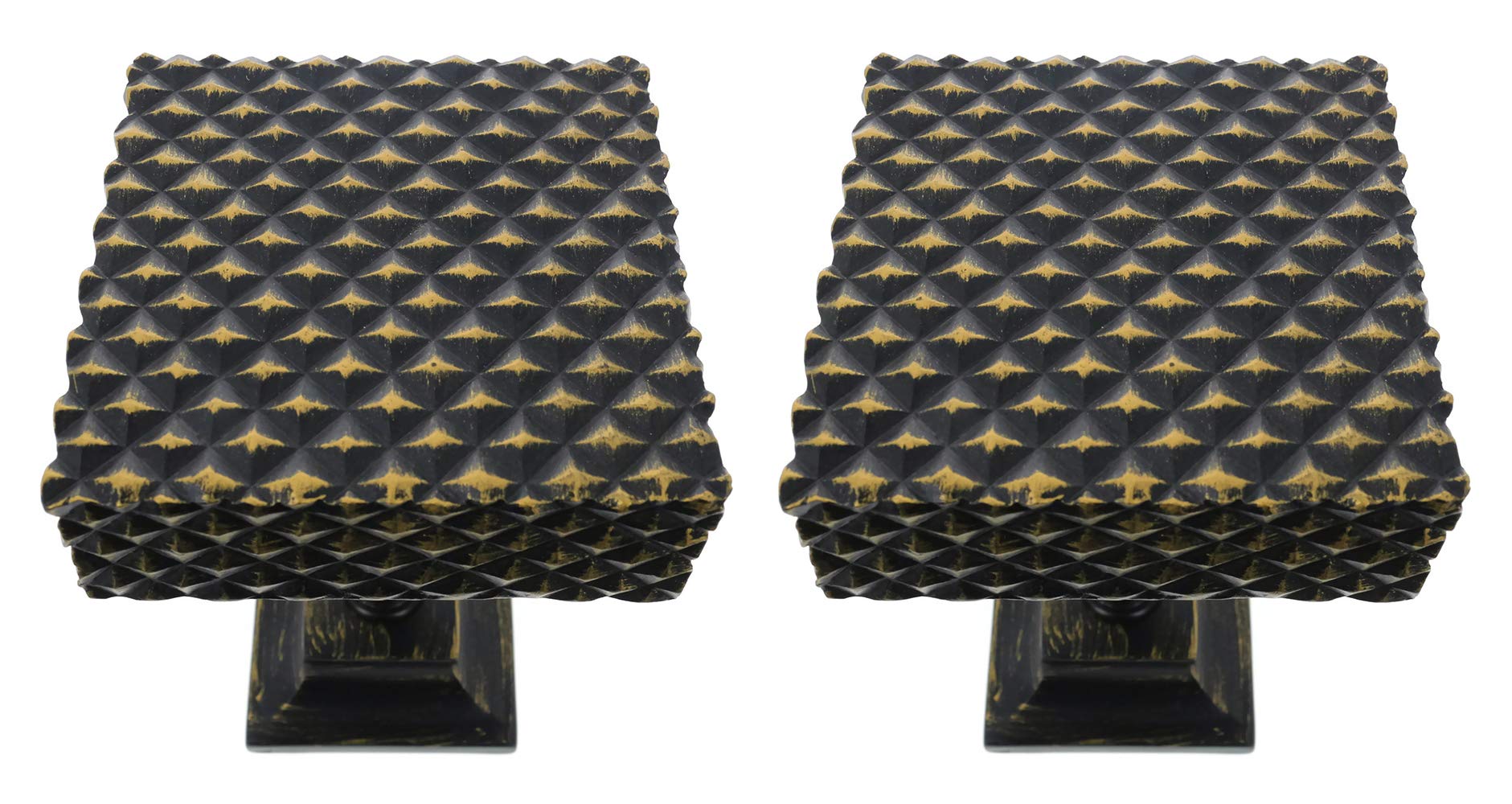 Urbanest Set of 2 Costellato Drapery Medallion Holdback, 2 7/8-inch Square, Burnt Gold