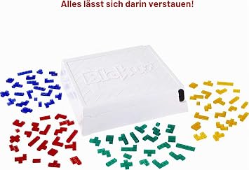 mattel games gnd69 compact blokus strategy game for children and the family board game for 2 to 4 players with tiles in 4 colors gift for everyone from 7 years
