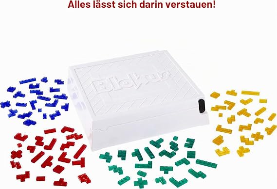 mattel games gnd69 compact blokus strategy game for children and the family board game for 2 to 4 players with tiles in 4 colors gift for everyone from 7 years