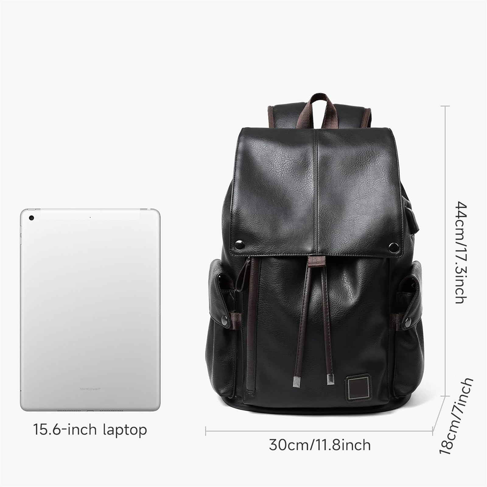 Mochila informal Mochila De Cuero Para Ordenador Portátil De 17,3 Pulgadas, Bolso Escolar Para Hombre, Bolso Grande, Resistente Al Agua, Trabajo, Universidad para Viaje Negocio Universidad