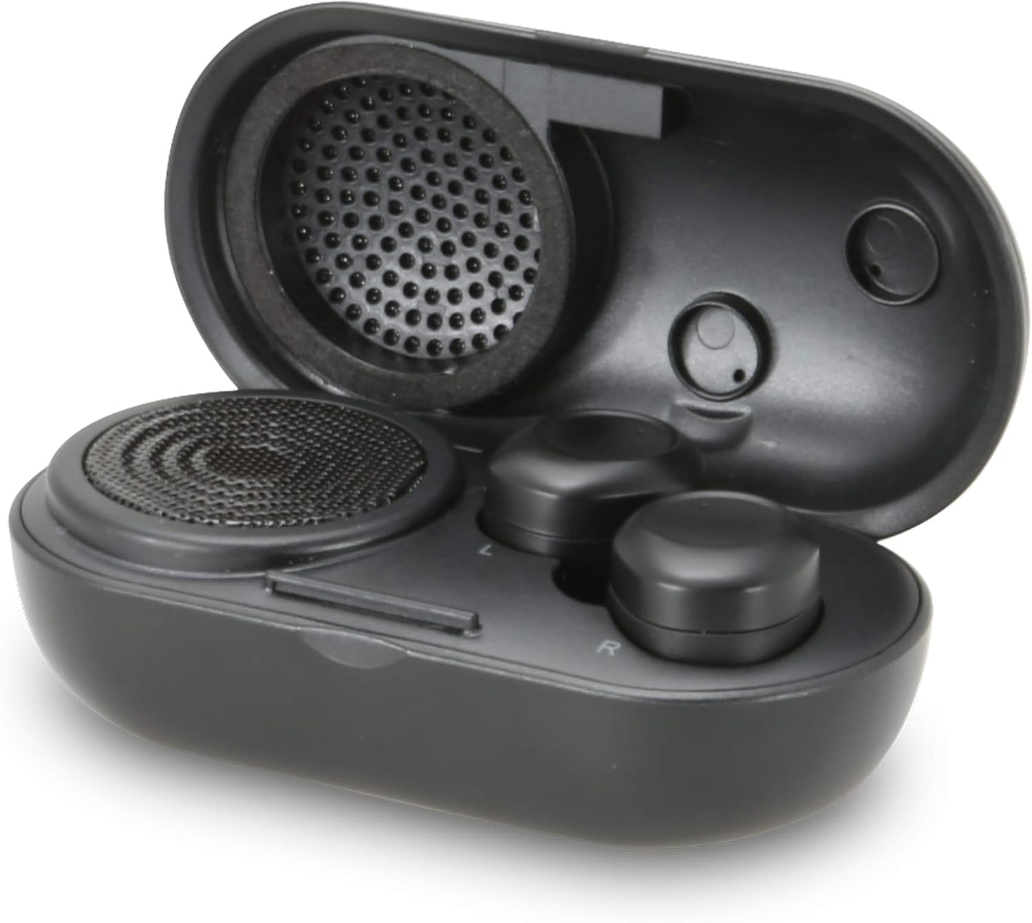 iLive Electronics Truly Wire-Free Earbuds + Charging Case with Speaker (IAEBTS410B)