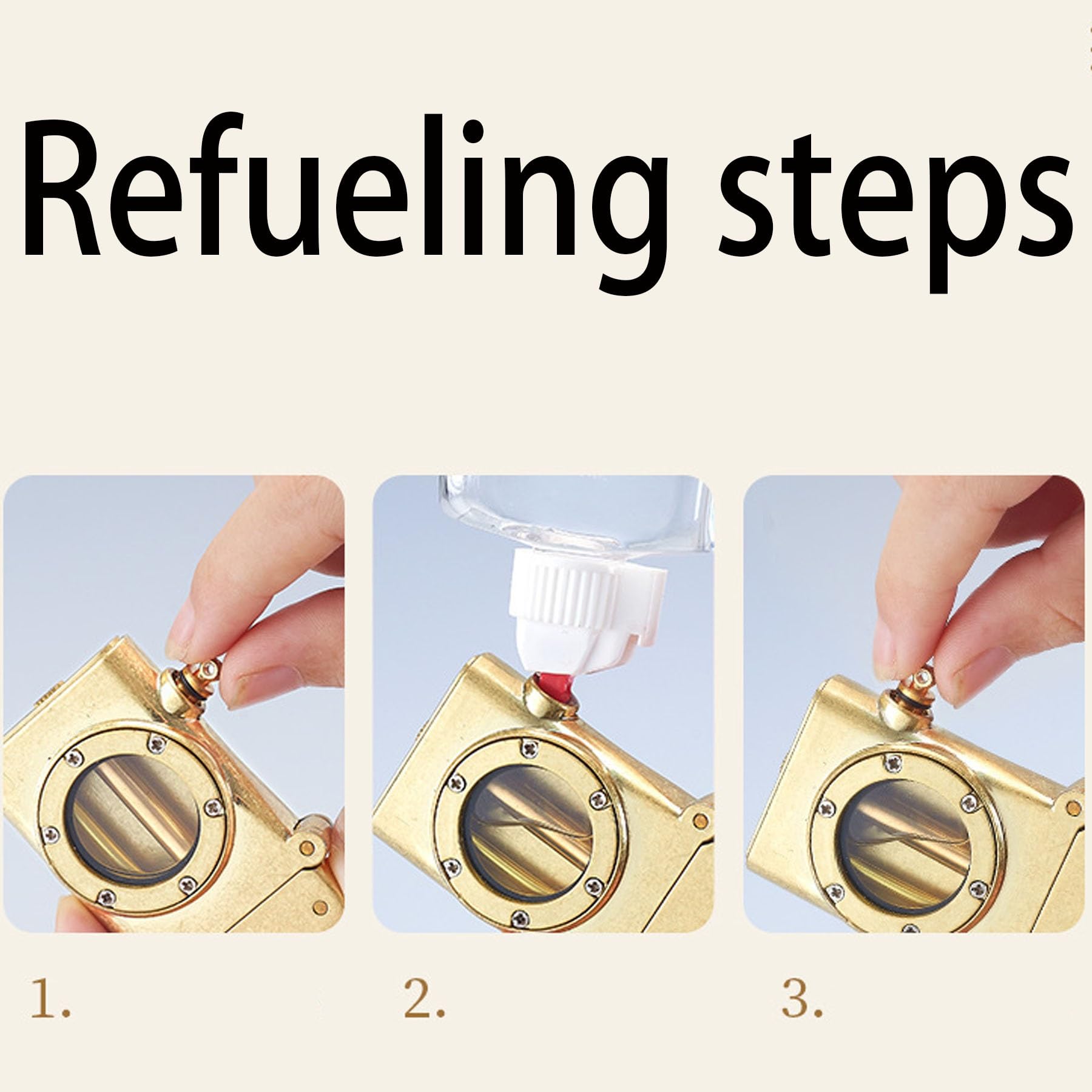 Encendedor de queroseno, diseño antiguo de latón con tanque de combustible visual, llama ajustable para barbacoa, camping y velas, perfecto para uso en exteriores