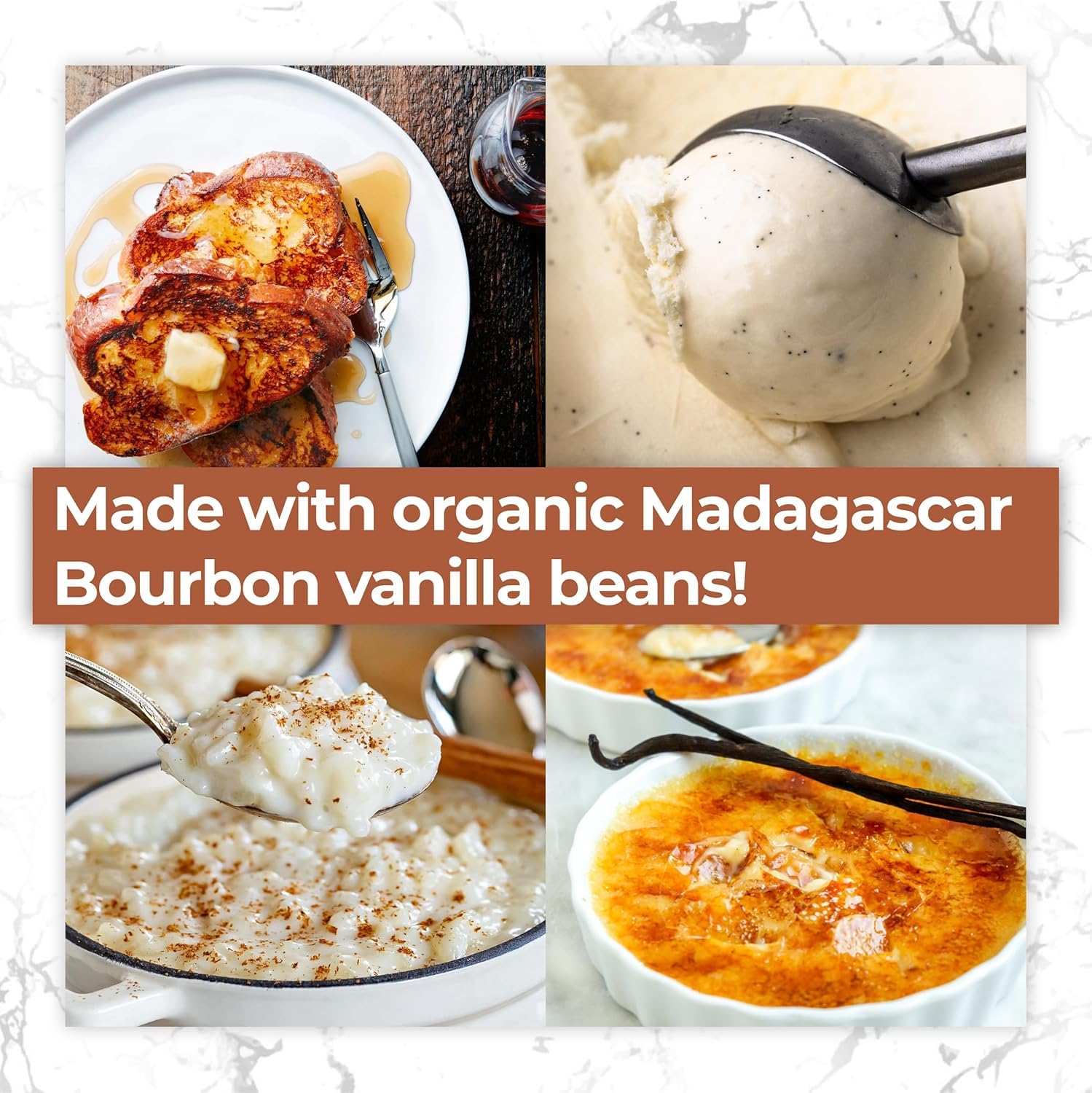 LorAnn Organic Pure Madagascar Vanilla Bean Paste 16oz (473ml) - Rich Flavor, Real Seeds, Ideal for Baking, Desserts, Cooking, Pure Madagascar Bourbon Vanilla, Gluten-Free, Non-GMO