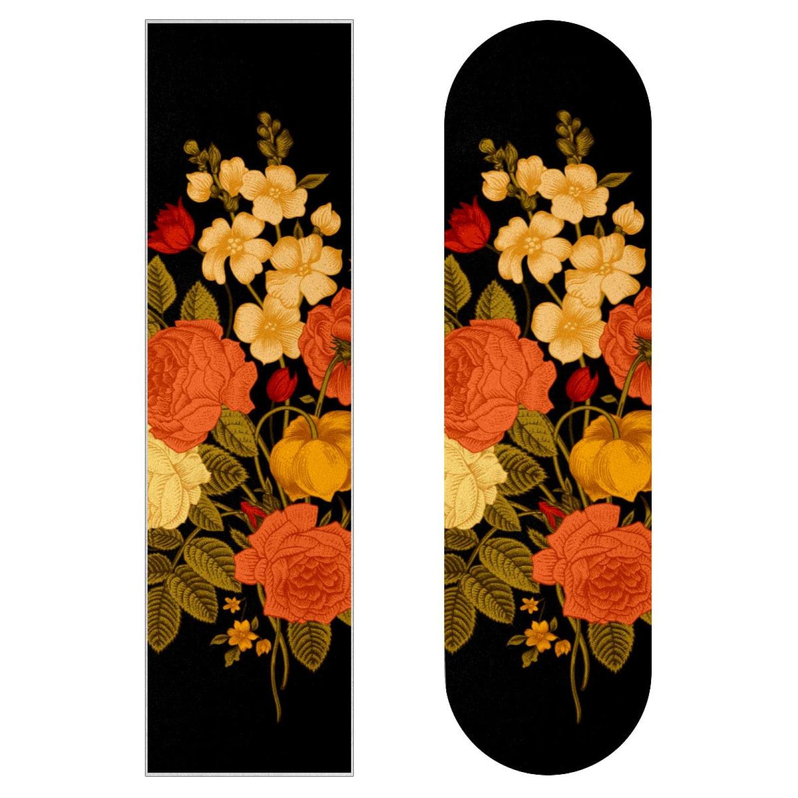 Flower Skateboard-Griptape, Schleifpapier, Longboard, Aufkleber, Scooter, Deck, Sandpapier, 2 Stück
