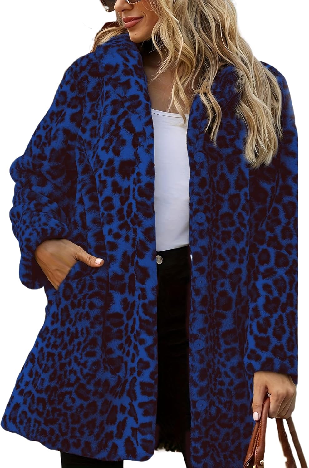 TOPONSKY Womens Winter Warm Lapel Faux Fur With Inner Lining & Buttons Coats