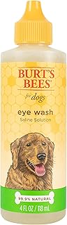 Pets Dog Eye Wash Drops - Eliminate Dirt with Dog Eye Rinse for Dogs, 4oz - Burts Bees Dog Eye Wash, Eye Wash for Dogs, Dog Eye Drops, Saline Eye Drops, Burts Bees Dog Wash for Eyes