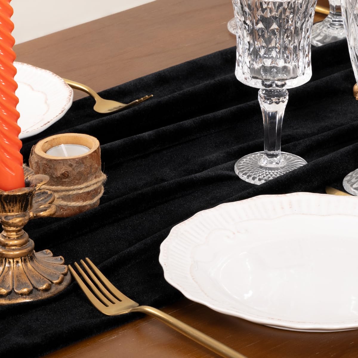 Socomi Samt-Tischläufer, 2 Stück – 50 X 305 Cm, Burgunderrot, Für Weihnachten, Hochzeit & Feiern