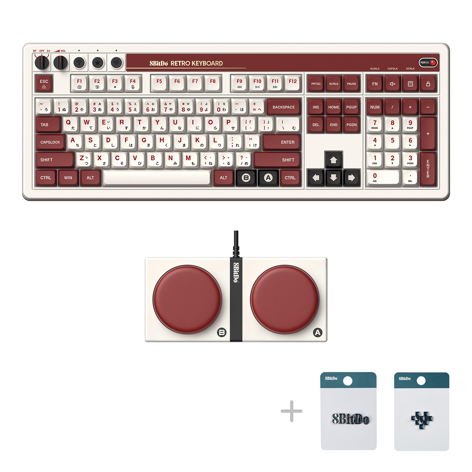 キーボード 8BitDo Mechanical Keyboard Fami Edition Amazon.com: 8BitDo Retro Mechanical Keyboard, Bluetooth/2.4G/USB-C