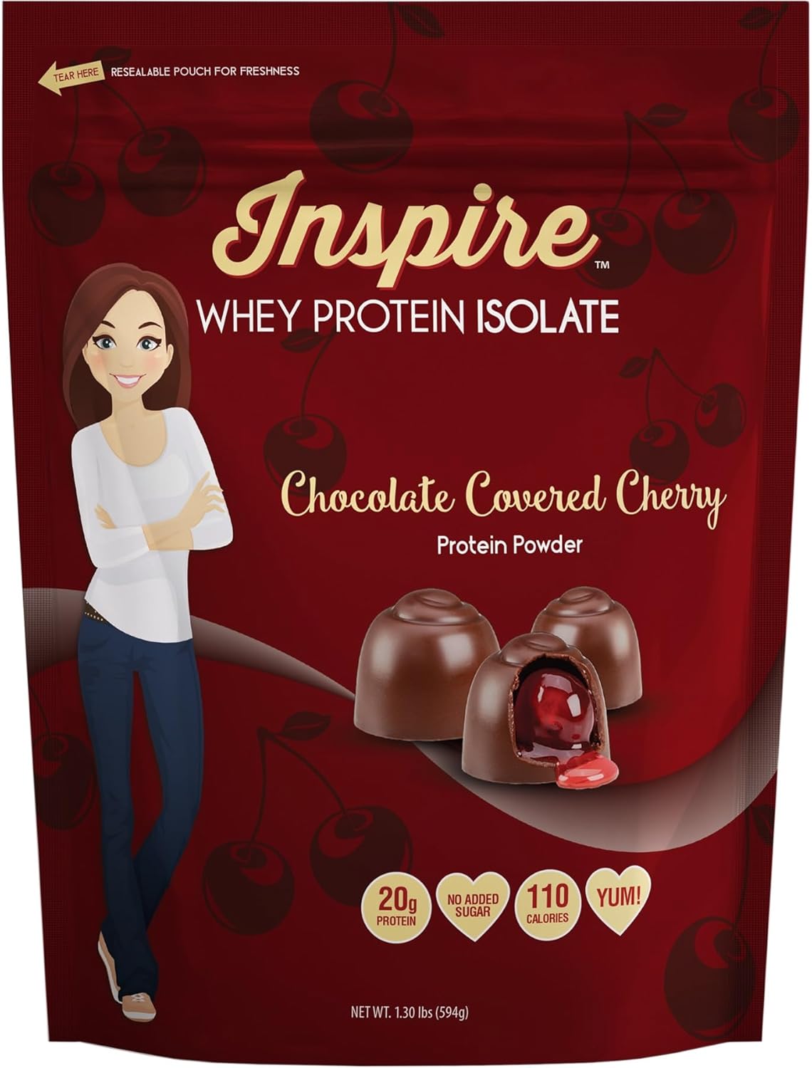Bariatric Eating Inspire Chocolate Covered Cherry 20g Whey Protein Isolate Powder (20 Servings)