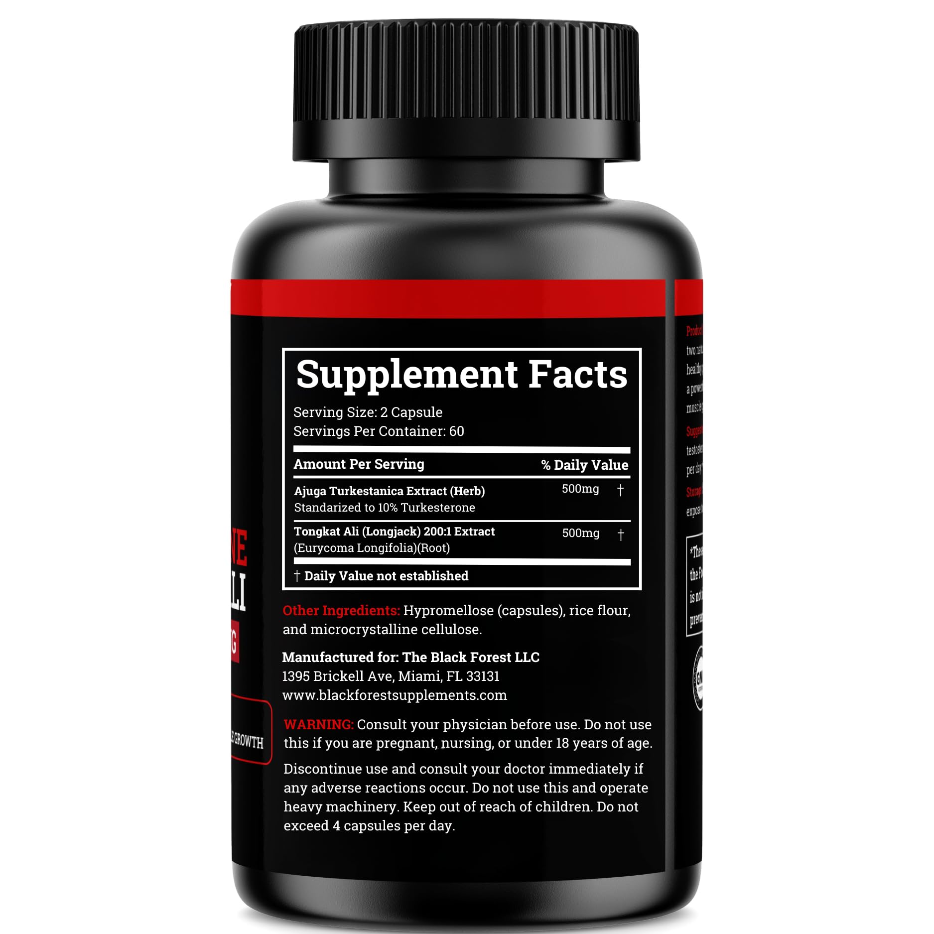 Black Forest Turkesterone Tongkat Ali Supplement 1000mg per Serving (Max Purity 95%) Turkesterone Supplement for Men (Tongkat Ali for Men Longjack 200:1) Similar to Tongkat Ali Fadogia Agrestis — Amazon image 2