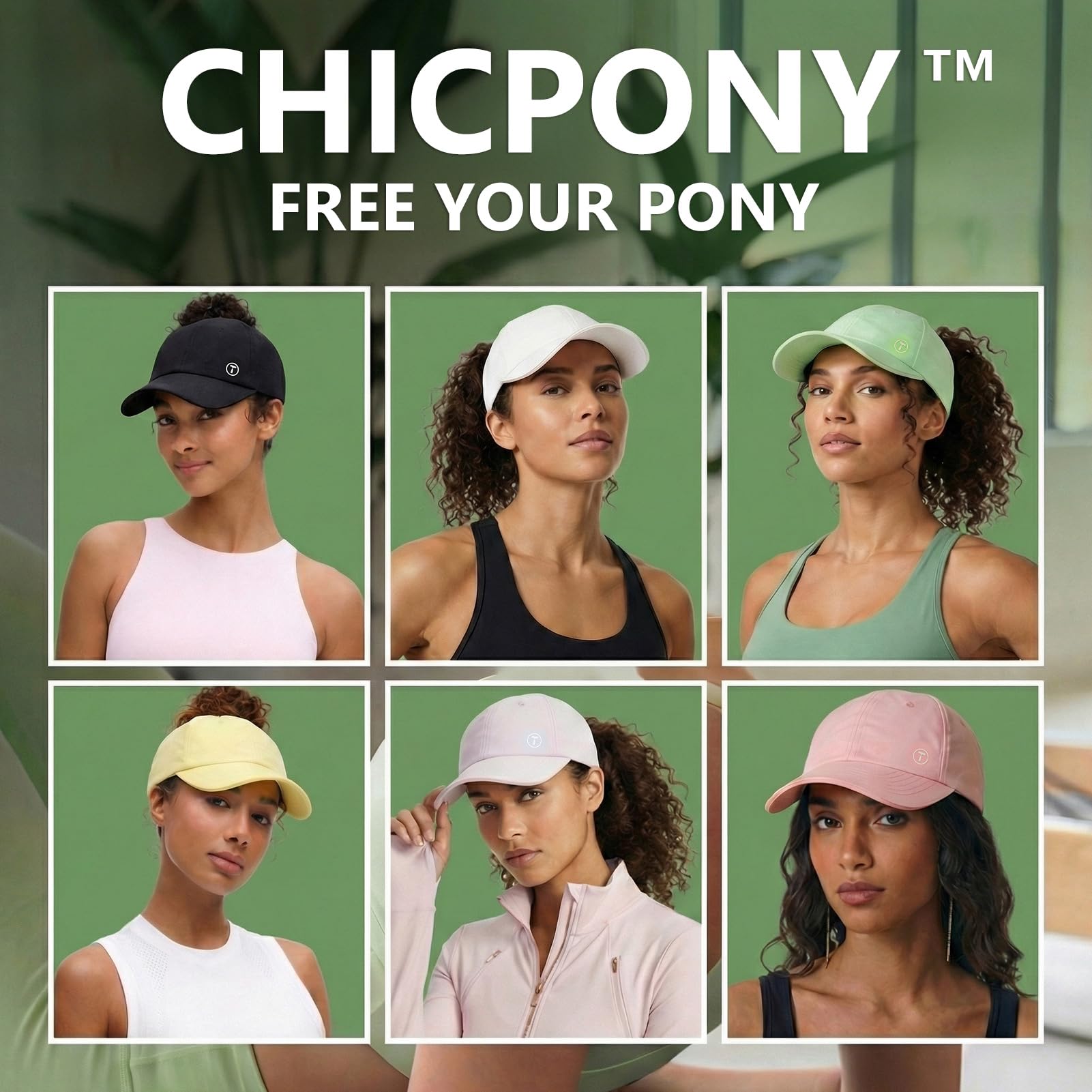 TOP-EX ChicPony™, berretto da baseball da donna, con foro nascosto per coda di cavallo, UVCoolix™, rinfrescante UPF 50+, cappello da sole leggero da donna