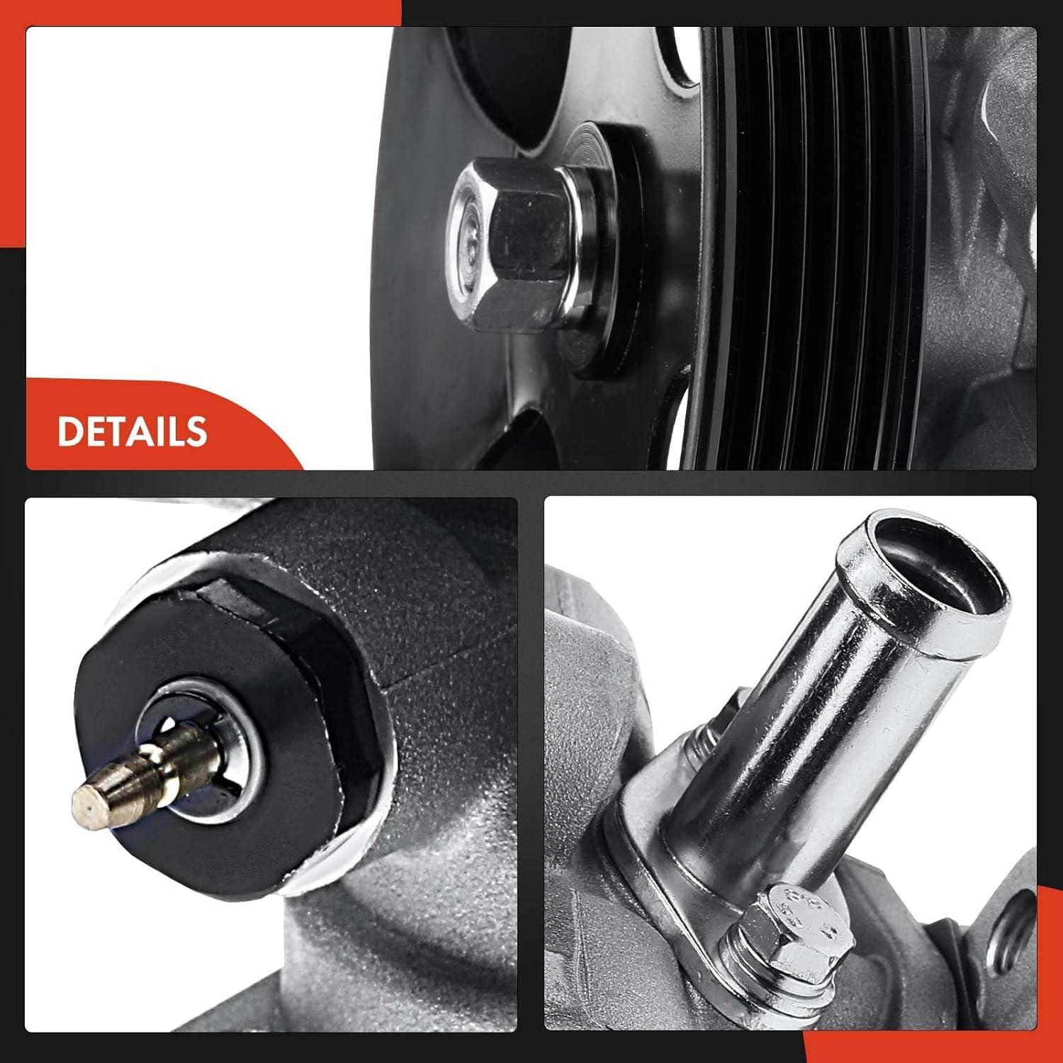 A-Premium Power Steering Pump, with Pulley, Compatible with Mitsubishi Mirage 1999 2000 2001 2002, 1.5L 1.8L