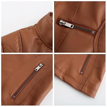 Lfzhjzc Classic Leather Jacket Women, Slim Fit Shacket