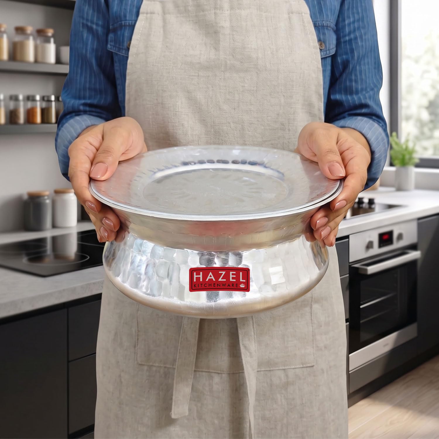 HAZEL Biryani Pot - 6300ml Aluminum Handi -10