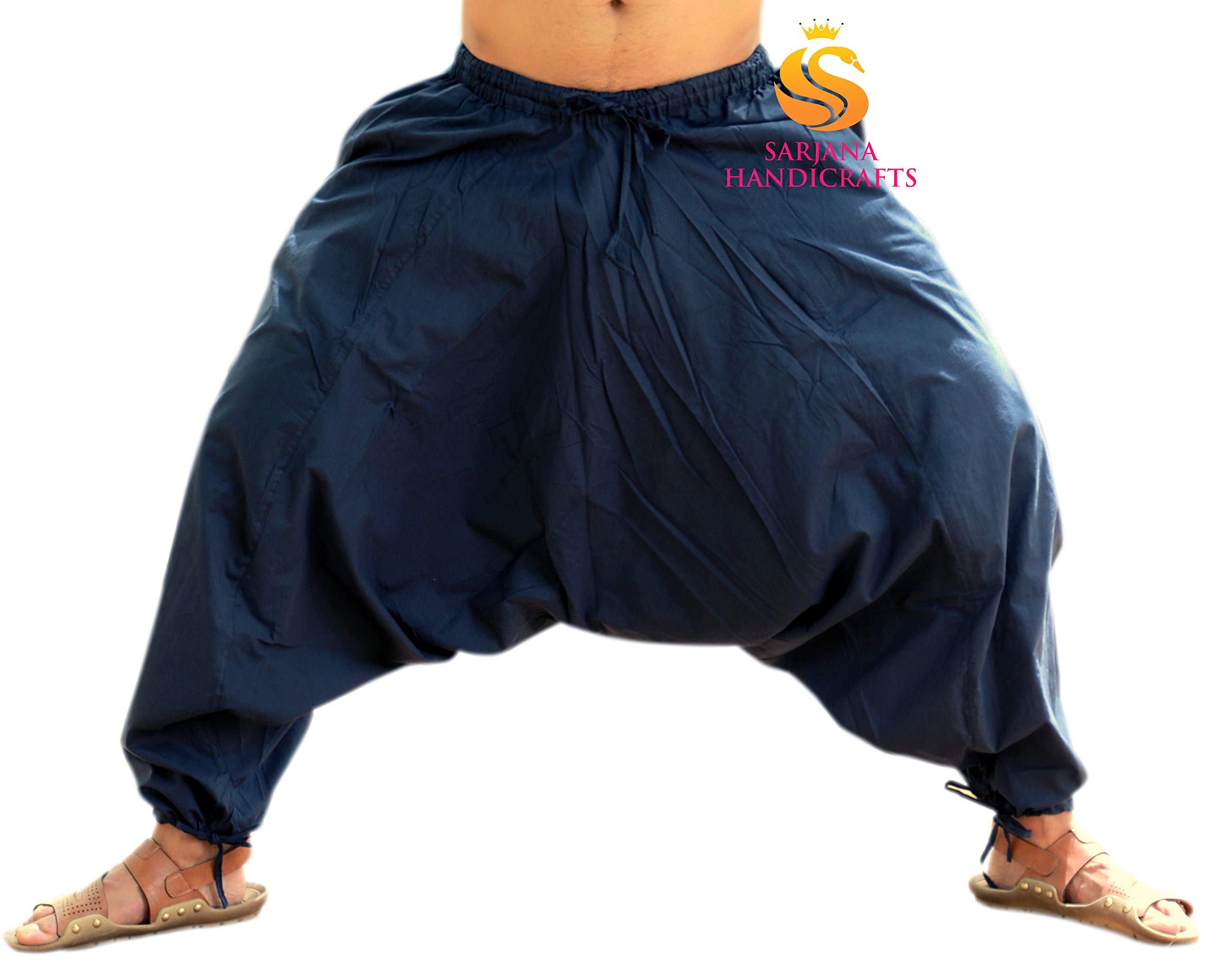 Sarjana Handicrafts Uomo Donna Cotone Harem Yoga Baggy Genie Hippie Pants