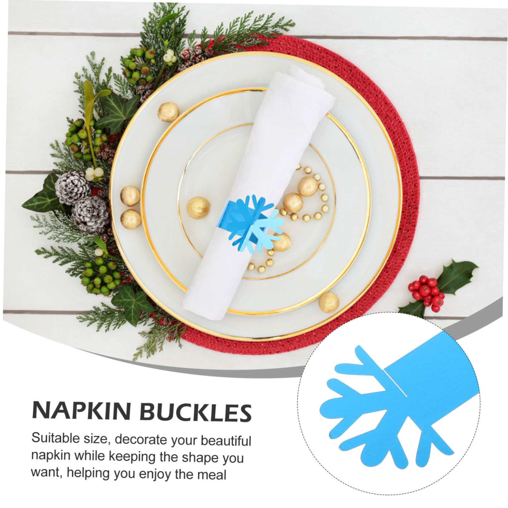 PRETYZOOM 160 Pz Portatovagliolo Anello Da Tavolo Fiocco Di Neve Portatovaglioli Arredamento Presepe Tovagliolo Di Nozze Anello Ferma Fermaglio Decorativo Per Tovaglioli Carta
