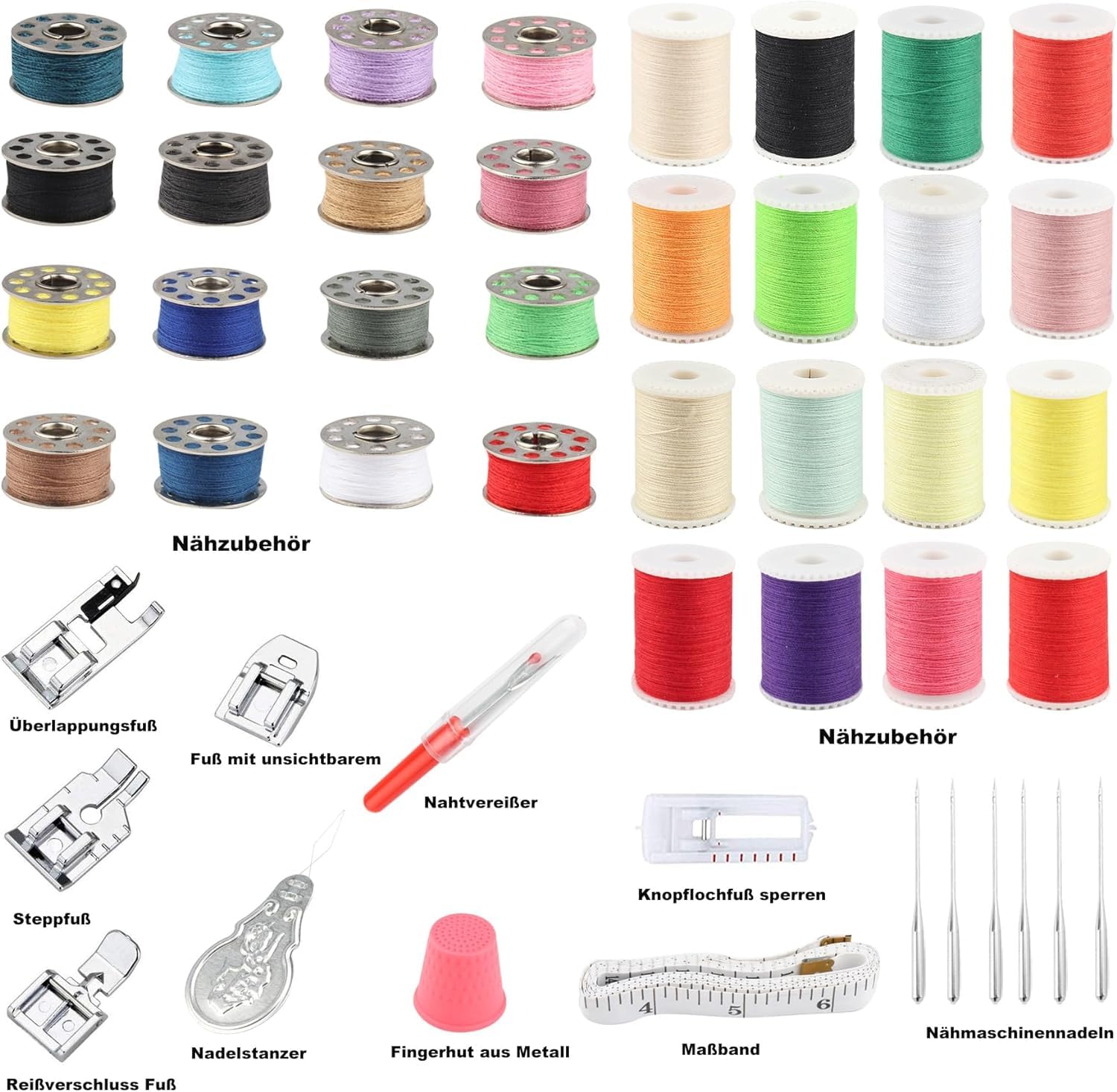 Macchina da cucire con pedale per principianti e bambini, manuale in 5 lingue, 52 accessori PCS, 12 punti integrati, MEGLE FHSM-505P