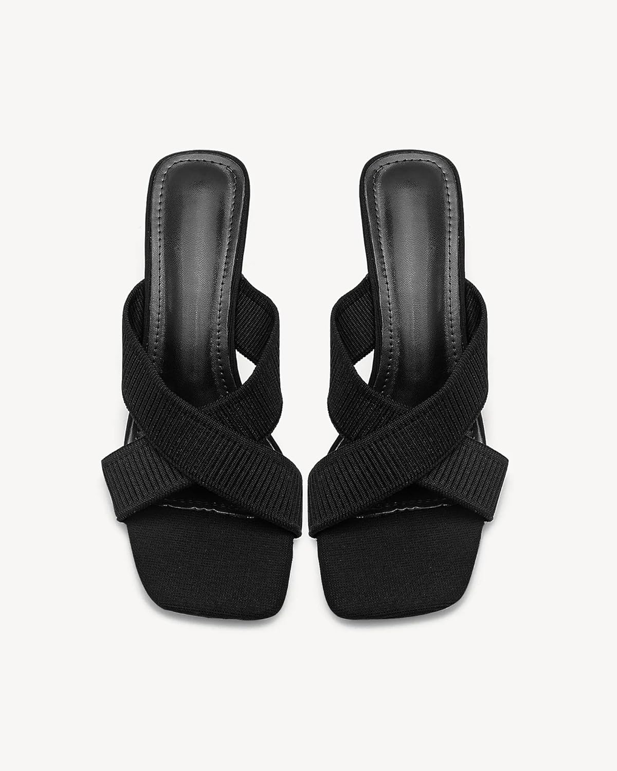 NEWBELLA MOUSSE FIT Square Toe Heeled Sandals, Women's Mesh Casual Summer Shoes - Image 6