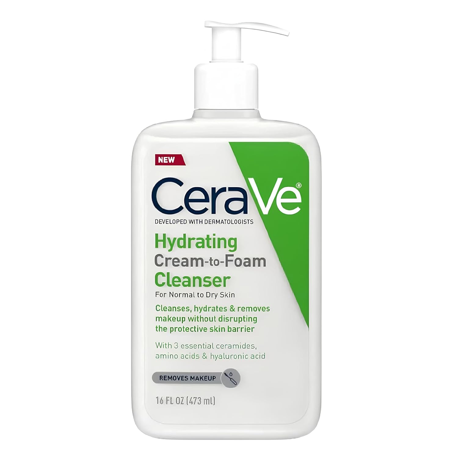 CeraVe Hydrating Cream-to-Foam Cleanser 473ml
