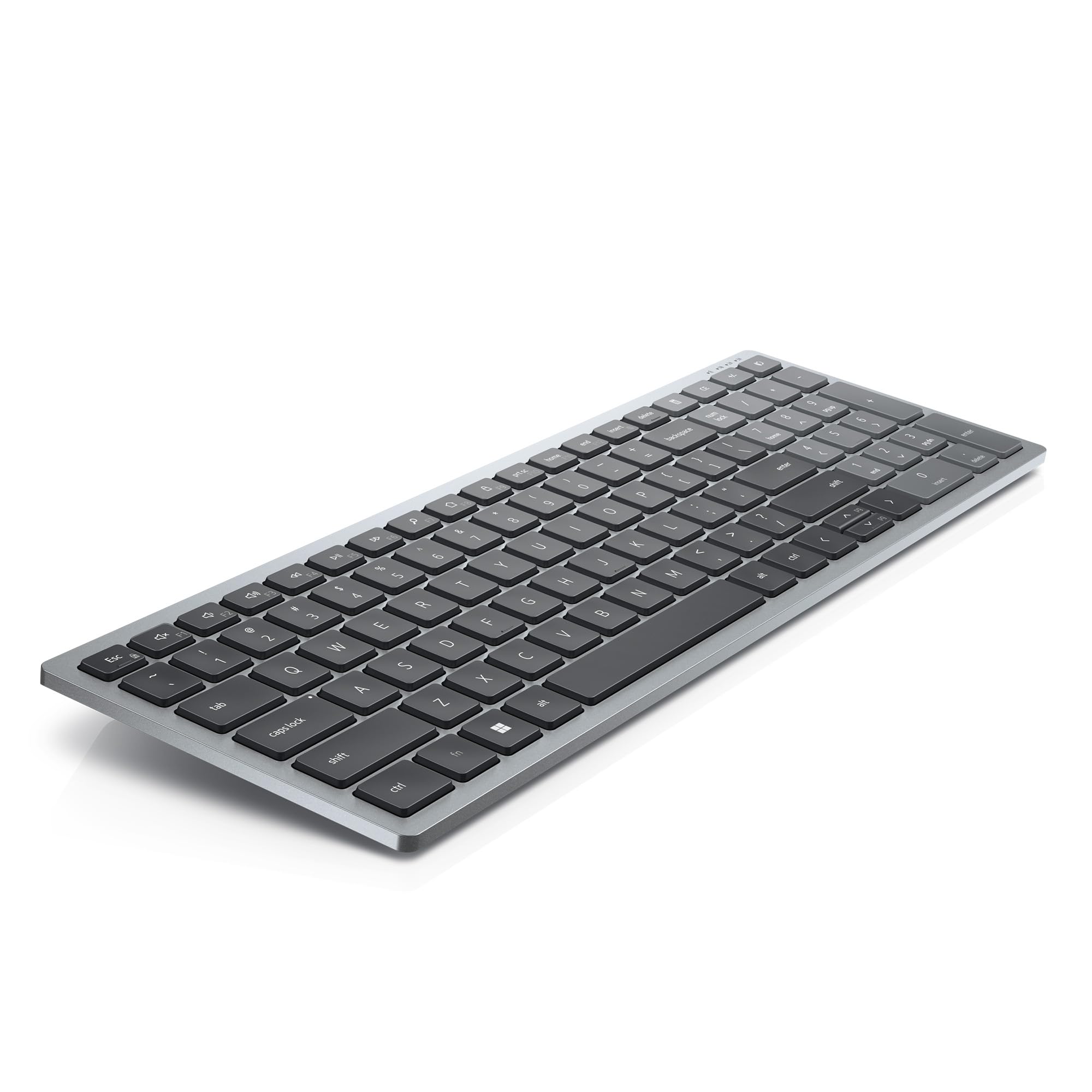 Dell KB740 Tastiera Compatta Senza Fili Multi-Device – QWERTY, Bluetooth 5.0 e RF 2.4 GHz, Tasti Programmabili, Crittografia AES-128, Batteria 36 Mesi, Windows, Mac, Linux, ChromeOS e Android, Gray