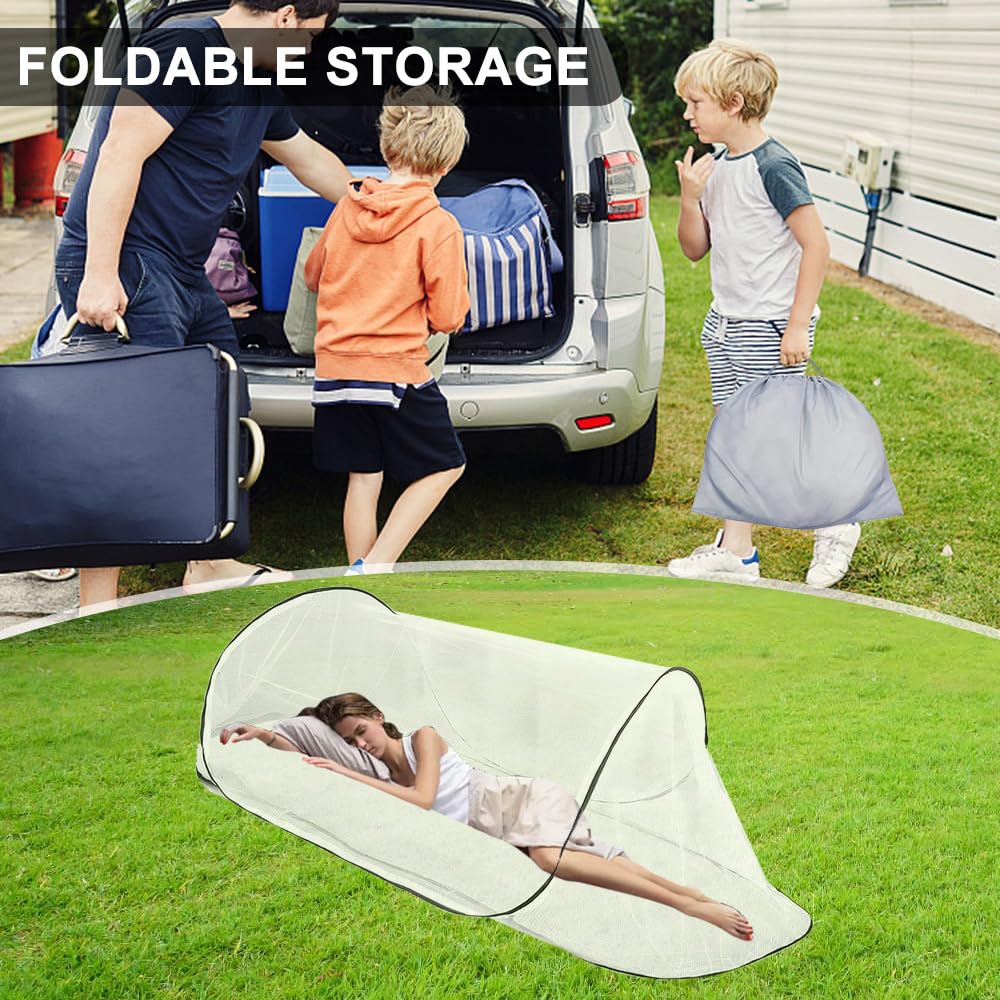 Zanzariera Pop Up 200 x 80 x 56 cm, Zanzariera portatile pieghevole, Zanzariera Pop Up Letto Singolo, per il viaggio, il campeggio e la casa