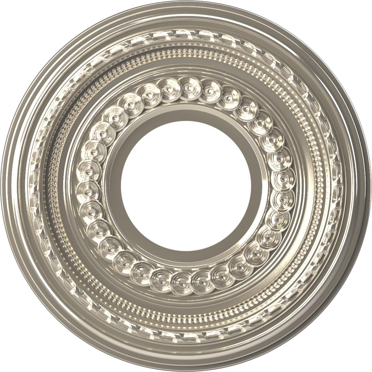 19"OD x 3 1/2"ID x 1"P Cole Thermoformed PVC Ceiling Medallion (Fits Canopies up to 5 1/8"), UltraCover Satin Hunt Club Green — Amazon image 28