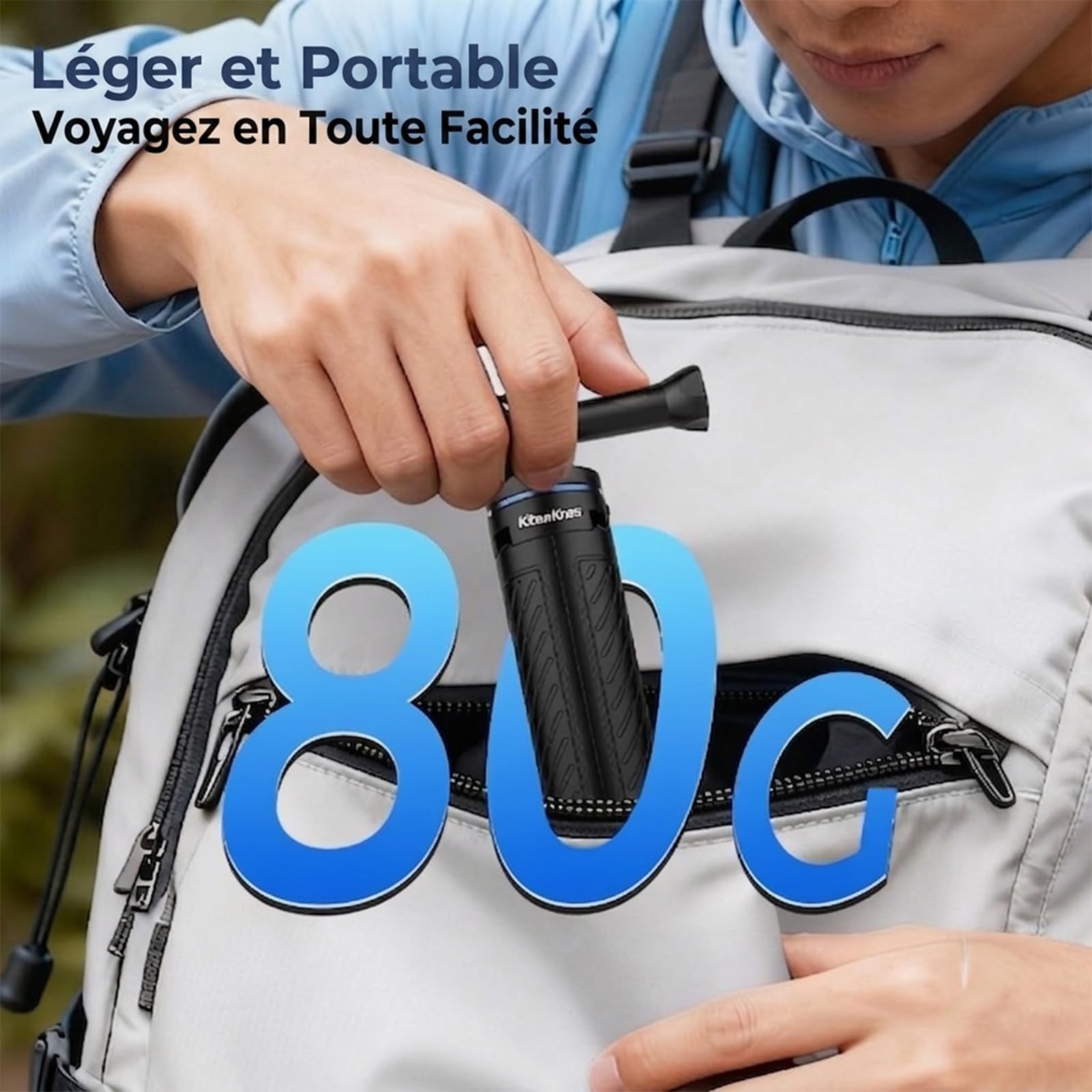 Mini Trépied pour Perche à Selfie 31 cm, Trépied GoPro, Perche à Selfie Portable, Compatible avec DJI Osmo Pocket 3, GoPro Hero 13/12/11, DJI Osmo Action, Insta360