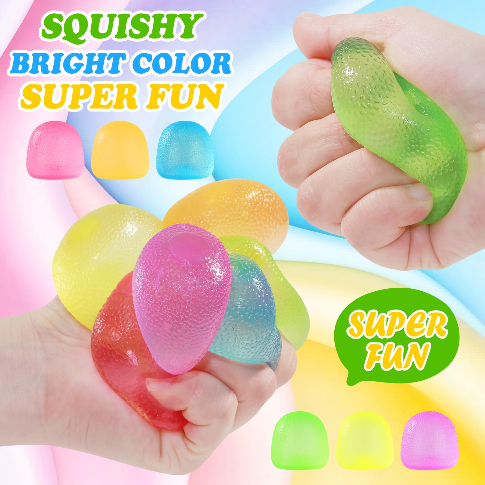 6Pcs Oval Cube Stress Balls Set - Image 2