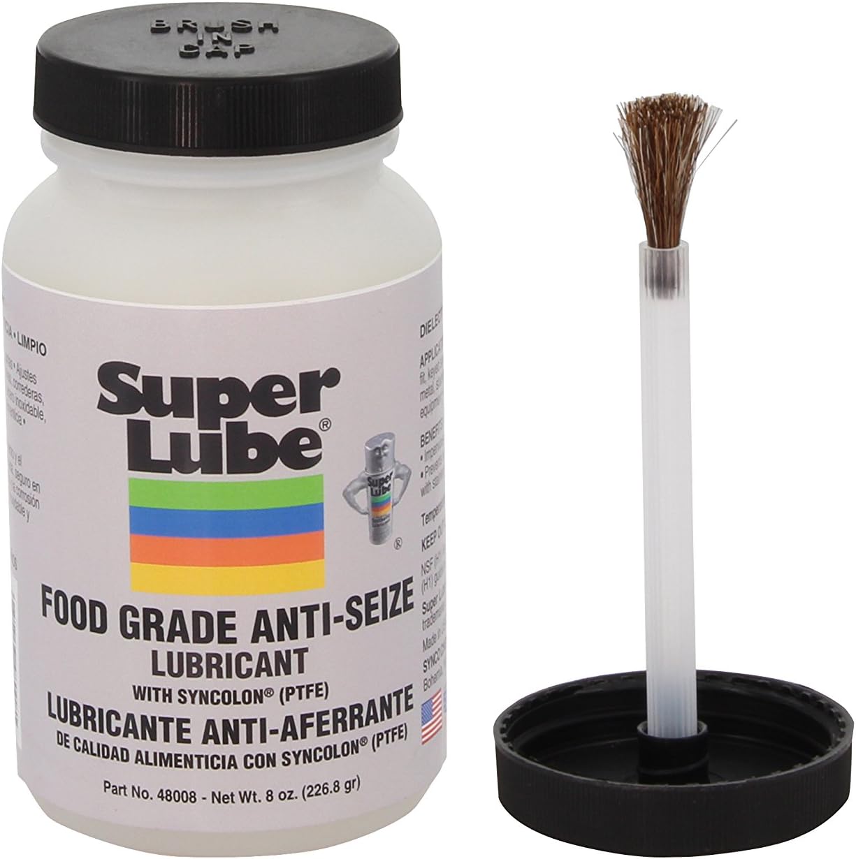 Super Lube48008 Food Grade Anti-Seize w/Syncolon (PTFE), Translucent White