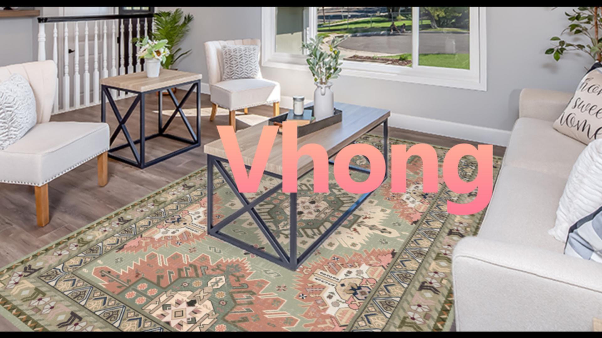 Tapete Vhong Boho Vintage Moderno 5x7 antideslizante lavable miniatura 7