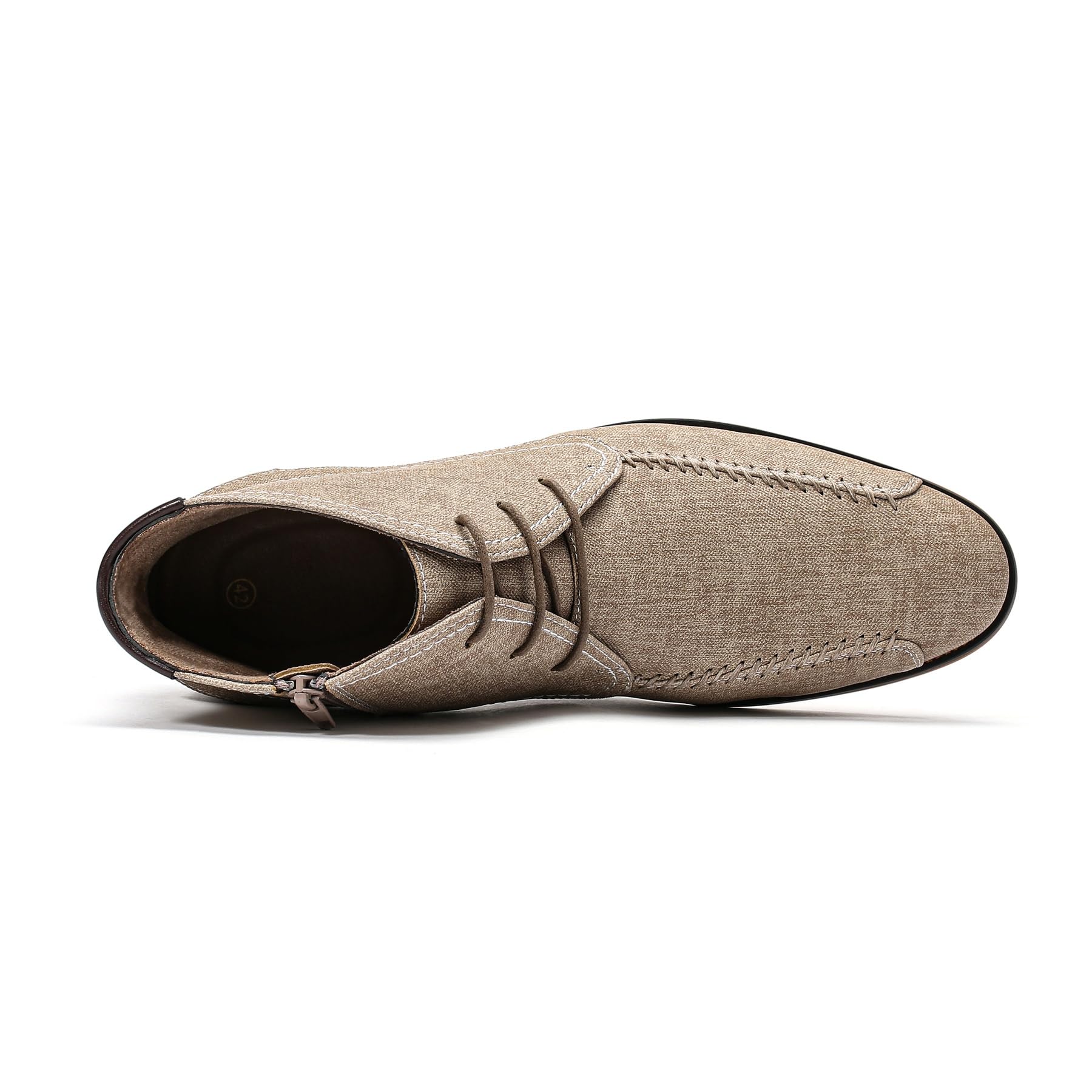 Allthemen Stivali da Uomo Chelsea Classici Lacci Stivaletti Vintage Casual Chukka Boots Suola in Gomma