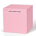 Hicocool Piggy Bank for Adults Must Break to Open, Unbreakable Stainless Steel Money Saving Box (Pink, 7.9 inch)