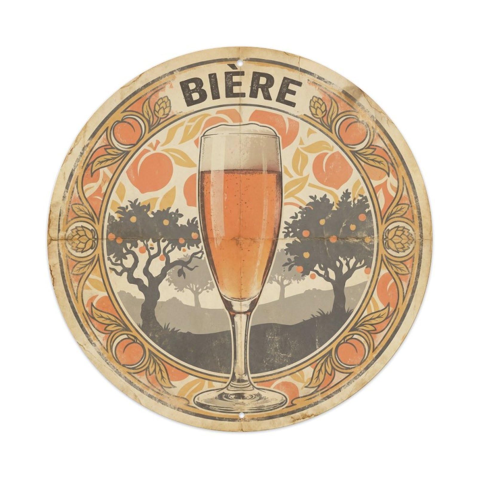 Drink Culture Belgian Beer Craft Brewery Screenprint Metal Tin Sign