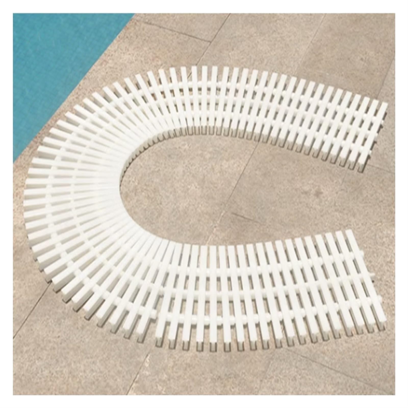 GJMSSMY Non-Slip ABS Swimming Pool Grates & Driveway Deck Covers - Jointable Plastic Grating for Walkway, Balcony & Shower - 25x100CM, Set of 2