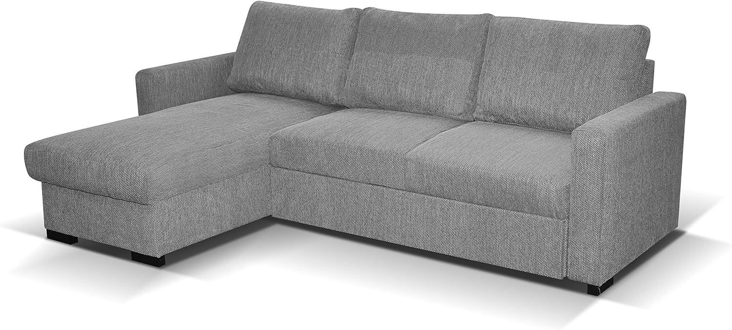Sofa Bed-Elegant corner sofa bed for Stylish Living Spaces - 225cm x 150cm Left & Right Gray corner sofas Versatile Corner Couch Comfort and Functionality Combined