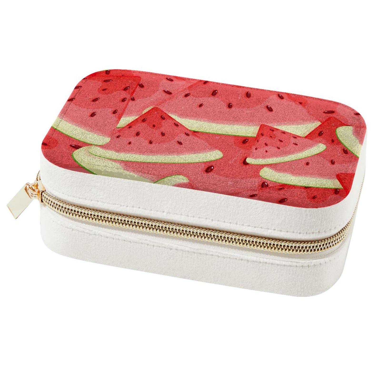 Boîte à bijoux pastèque pour voyage | Organiseur compact de vacances