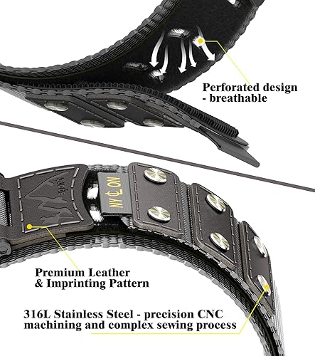 Miniatura 10 de Caseultra Correa deportiva de nailon compatible con Apple Watch Band de 1.732 pulgadas1.654 pulgadas, correa militar extra ancha para hombres,