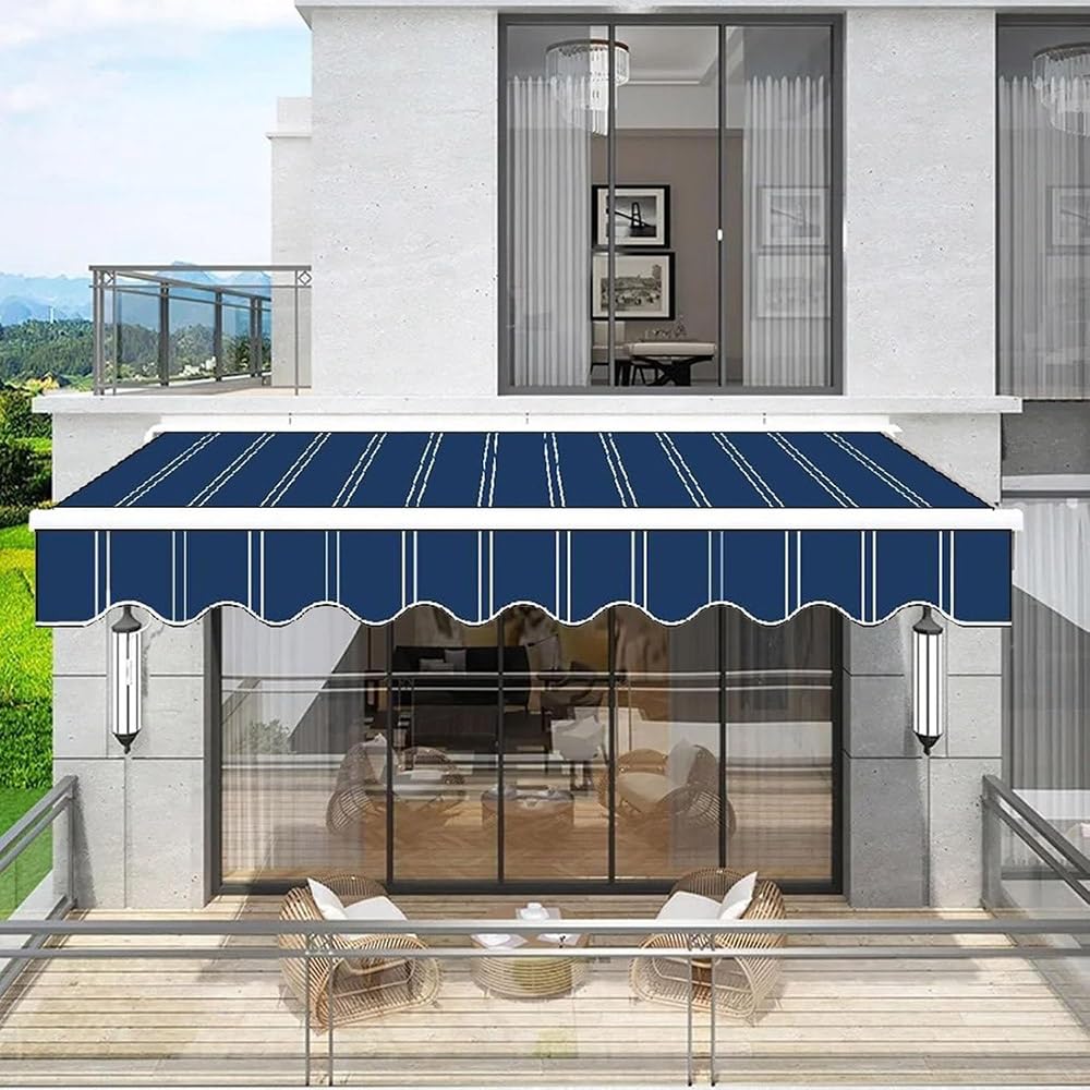 Toile De Remplacement pour Auvent De Terrasse 2m 3.0m 4m 5m 6m 7m Tissu De Remplacement pour Auvent Extérieur Toile De Store Banne Manuel((13x10ft) 4X3.0M)