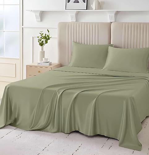 Giza Sheets Full  Sábanas de 100% algodón egipcio Giza certificado  Sábanas para colchón de tamaño matrimonial de hasta 18 pulgadas de profundidad