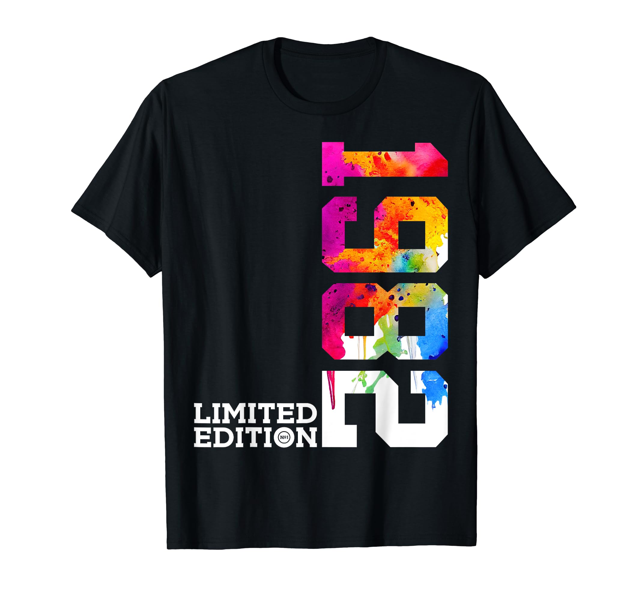 43rd Birthday Limited Edition 1982 T-Shirt - Black, Unisex-Adults, Small, Short Sleeve, Cotton 50%, Polyester 50%