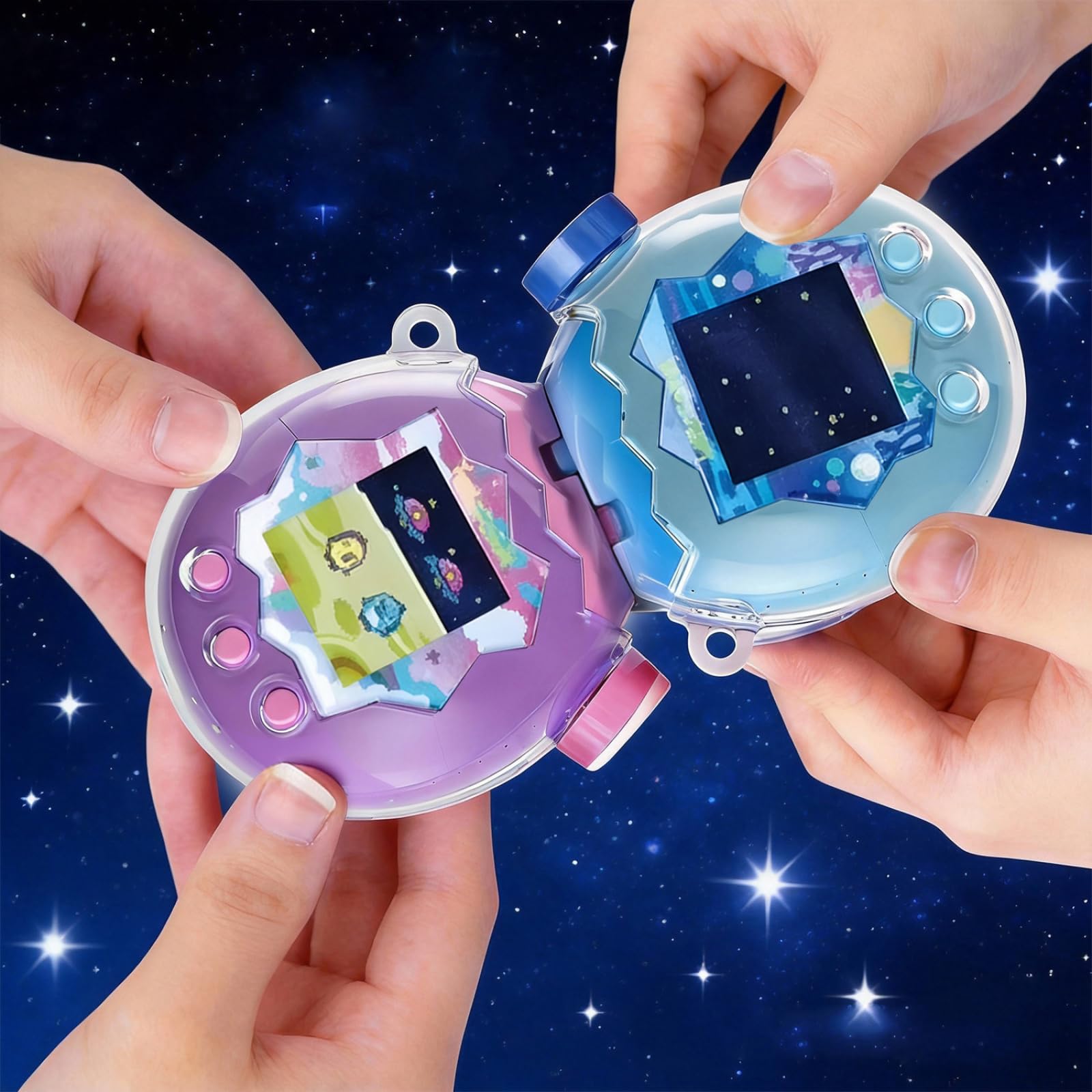Per Tamagotchi Paradise Console di gioco Custodia rigida per PC Anticaduta Custodia protettiva trasparente Accessori per giochi antiscivolo (Trasparente)