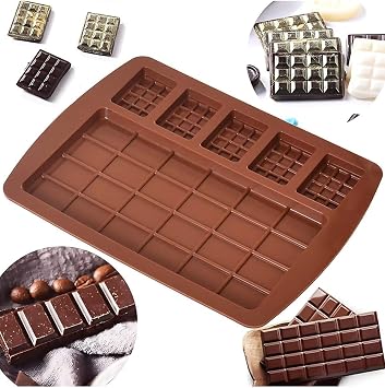 Silico World Silicone Mini And Large Tablet Chocolate Mold, Brown