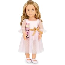 Our Generation - Natasha - 46 cm Ballerina Doll - Lifelike Brown Eyes & Wavy Blonde Hair - Ballet Dress & Pink Nutcracker Doll Accessories - Toy for Children from 3 Years